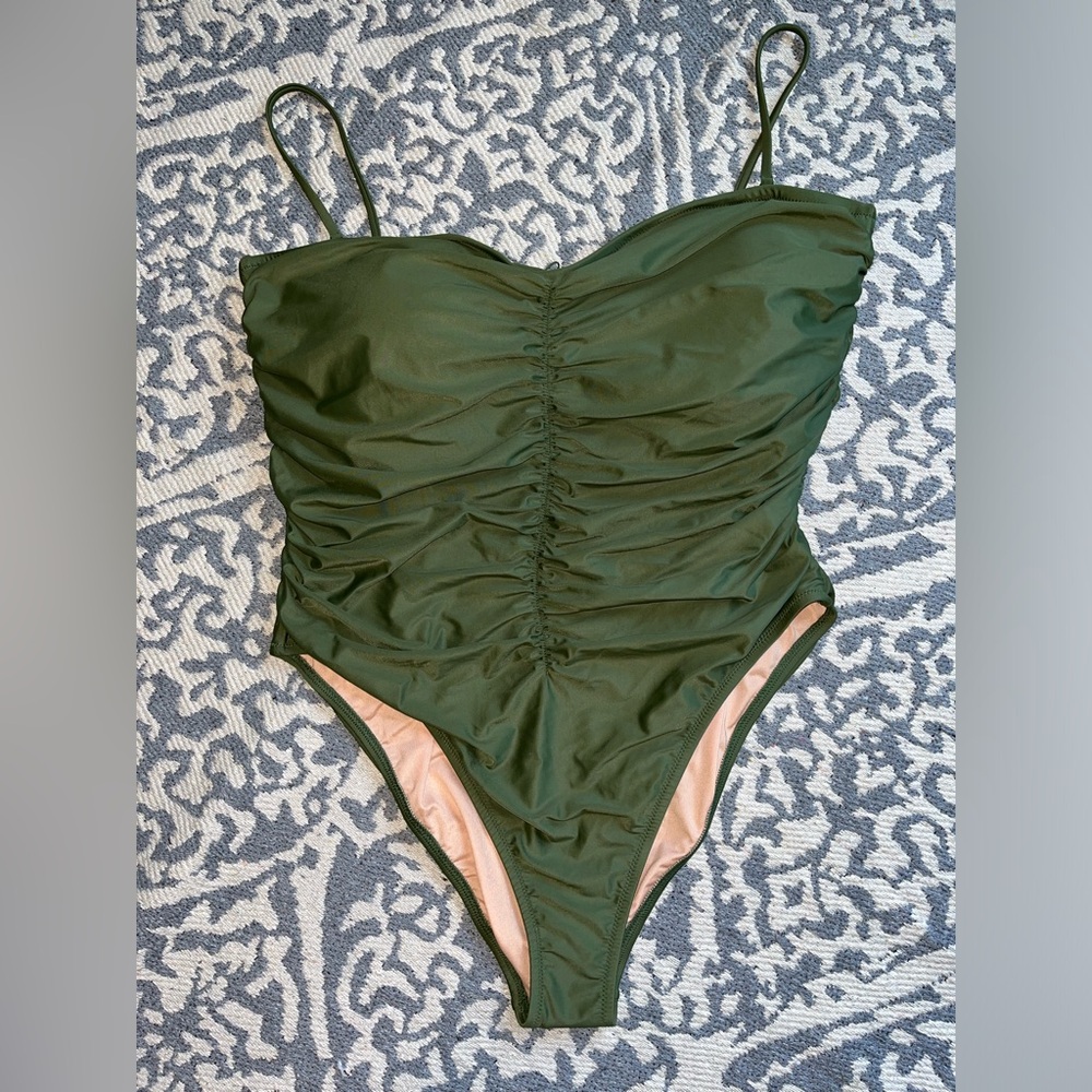 J Crew Re-Imagined Olive Swimsuit